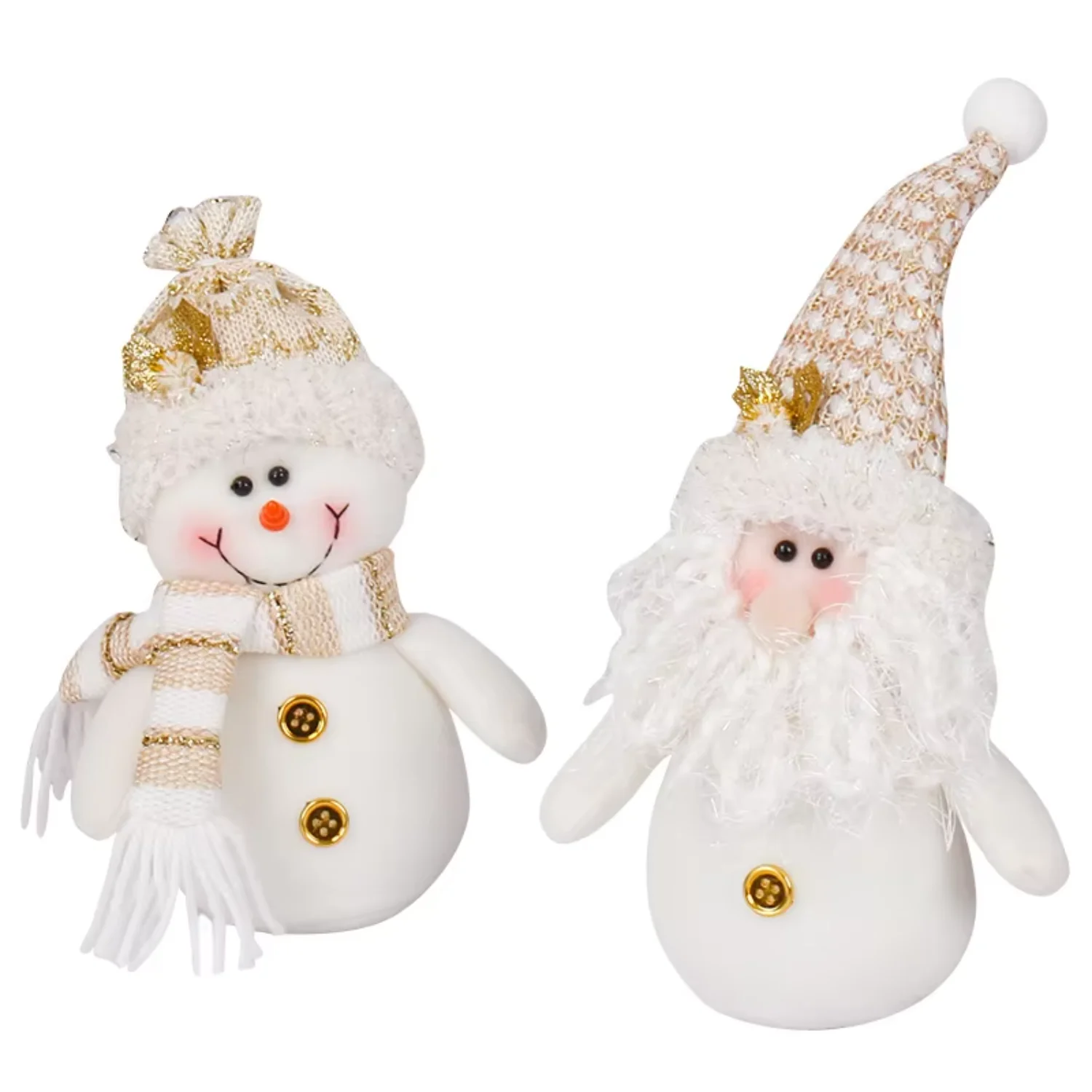 Merry Christmas Dolls Decoration Christmas Snowman Ornaments Gift Santa Claus Elk  Toy Doll Desktop Decor