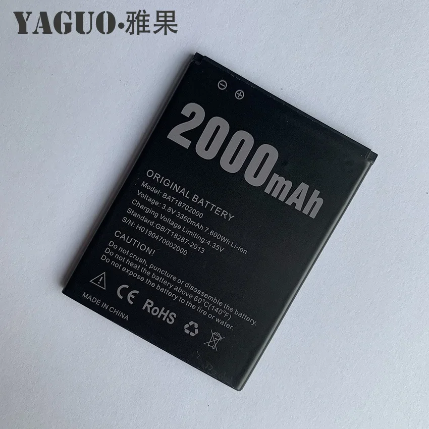 New Original Doogee X50 BAT18702000 Battery 2000mAh Polymer Li-ion 3.8V Batteries For Doogee X 50 Cell Phone