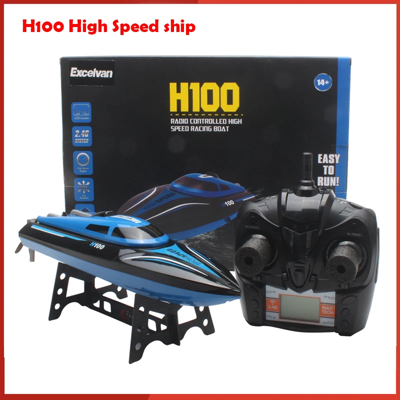 

High Speed Racing Remote Control Boat Outdoor Electric Boat RC Speedboat 2.4G H100 Waterproof Anti-collision Gifts Toys For Boys