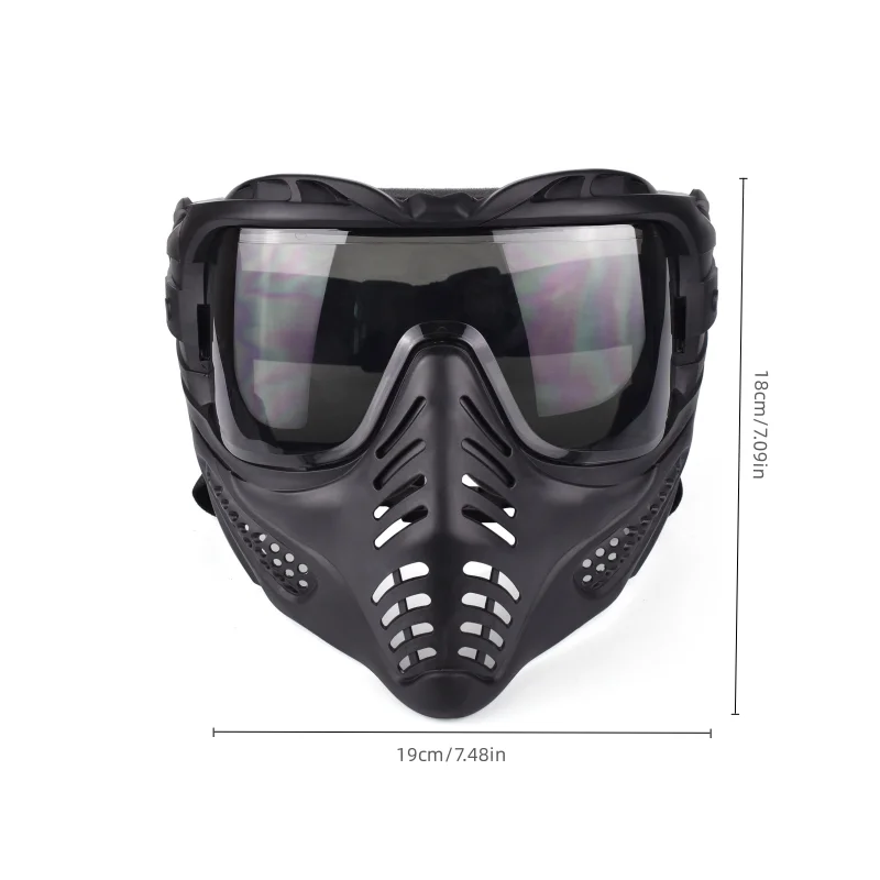 قناع وجه كامل للدراجات النارية، نظارات مقاومة للرياح، نظارات ركوب الخيل الرياضية الخارجية للهالوين، الألعاب، CS التكتيكية الادسنس #2