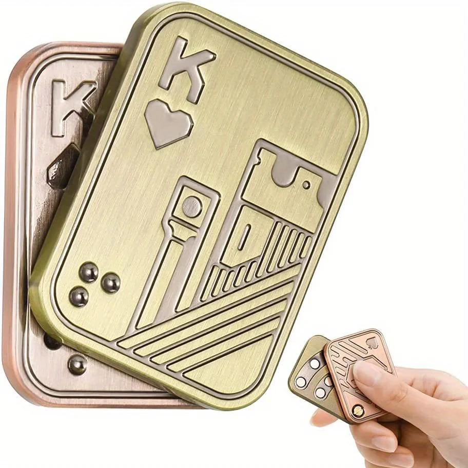 Magnetische Metall Zappeln Spielzeug-Metall Poker Push-Karte Zappeln Slider Stress abbau Spielzeug, Männer edc Spielzeug Zappeln Spielzeug haptische Münze