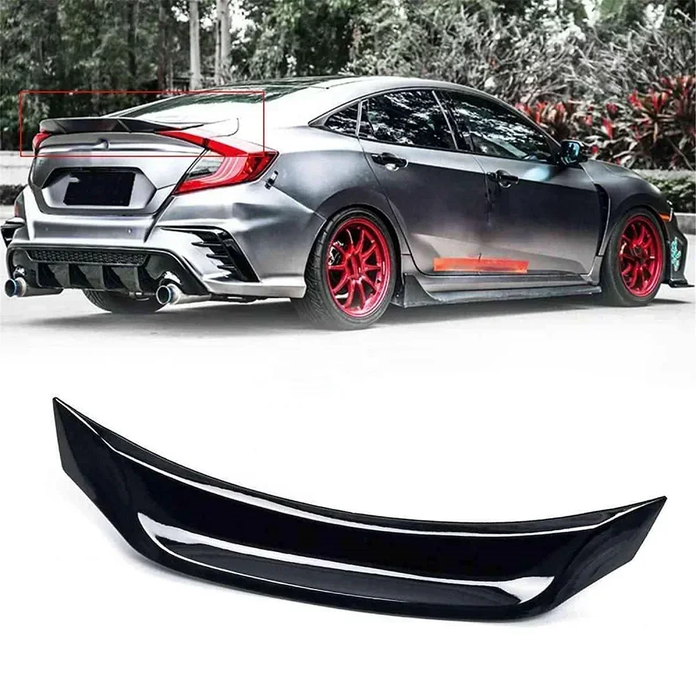 For Honda Civic 10th Gen Sedan 2017-2020 Civic R Style Spoiler Car Rear Truck Spoiler Lip Ducktail Wing Car Accessories Body Kit