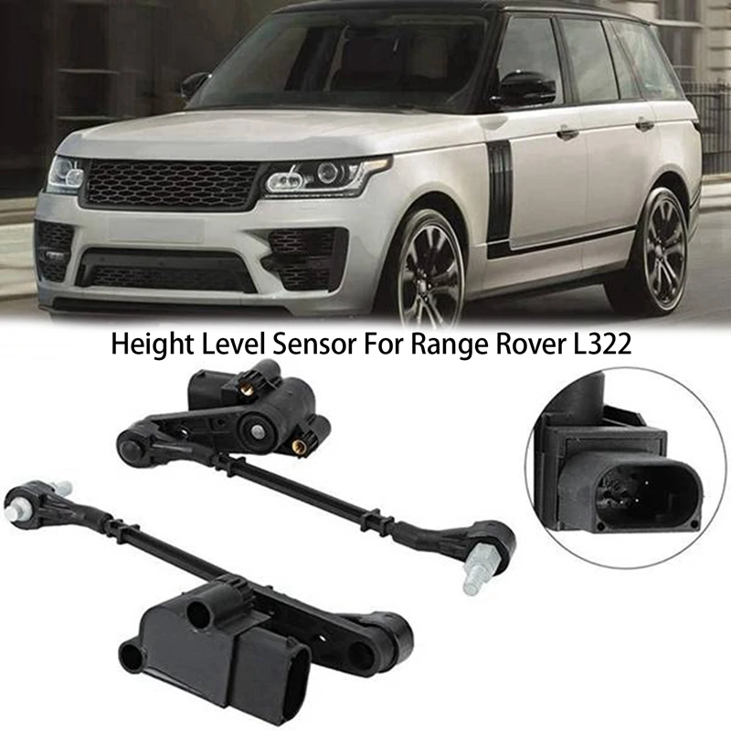 1 Pair Front Right Left Air Suspension Height Level Sensor Black Plastic For Range Rover L322 LR020627 LR020626