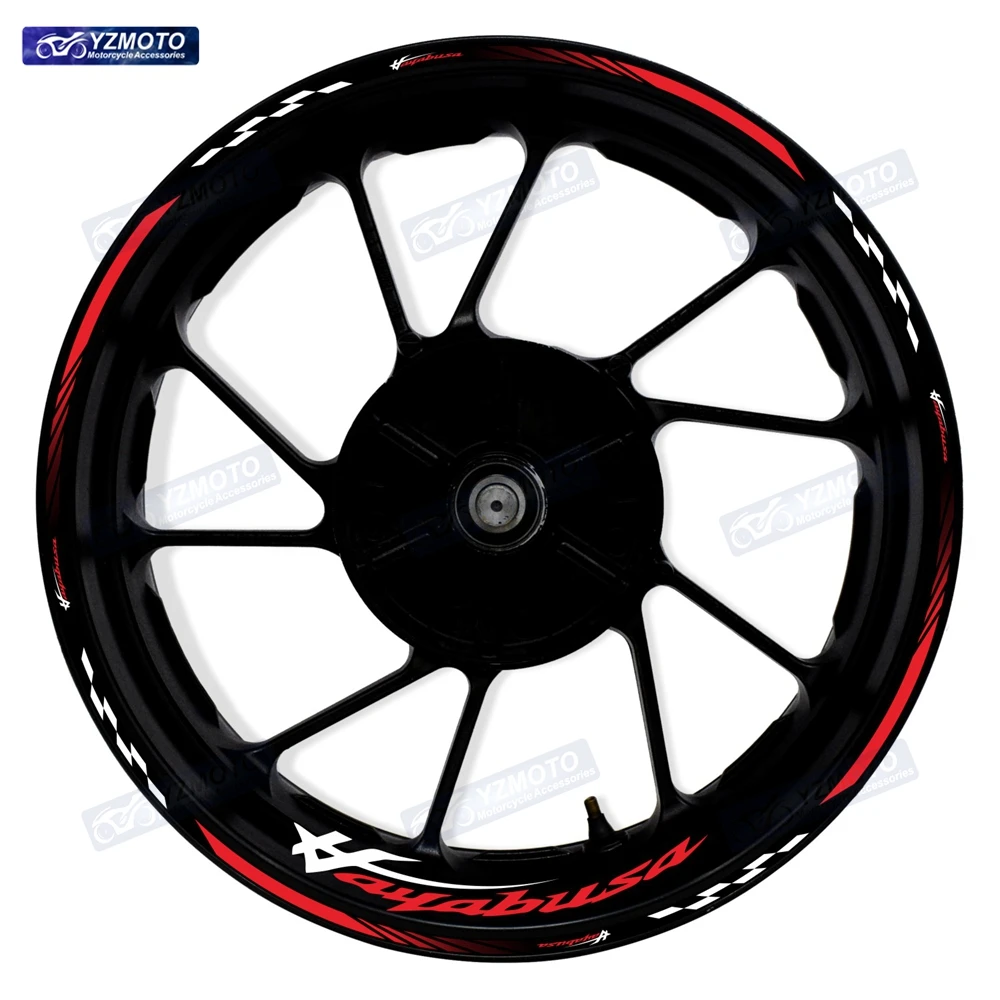 

For HAYABUSA GSXR1300 Motorcycle Front And Rear Wheel Hub 17 Inch Sticker Reflective Waterproof Rim Decal Decorate Stickers