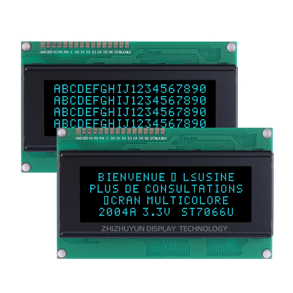 2004A 3.3V European Character LCD Module Display Screen BTN Black Film Purple 98*60Mm 20*4 Industrial Control Display LCD Screen