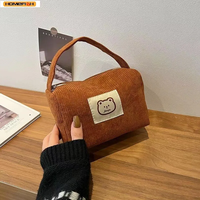 

Косметички Homefish: Модные плюшевые сумки-тоут для женщин, мягкие, удобные, вместительные, с ручкой, для летнего сезона