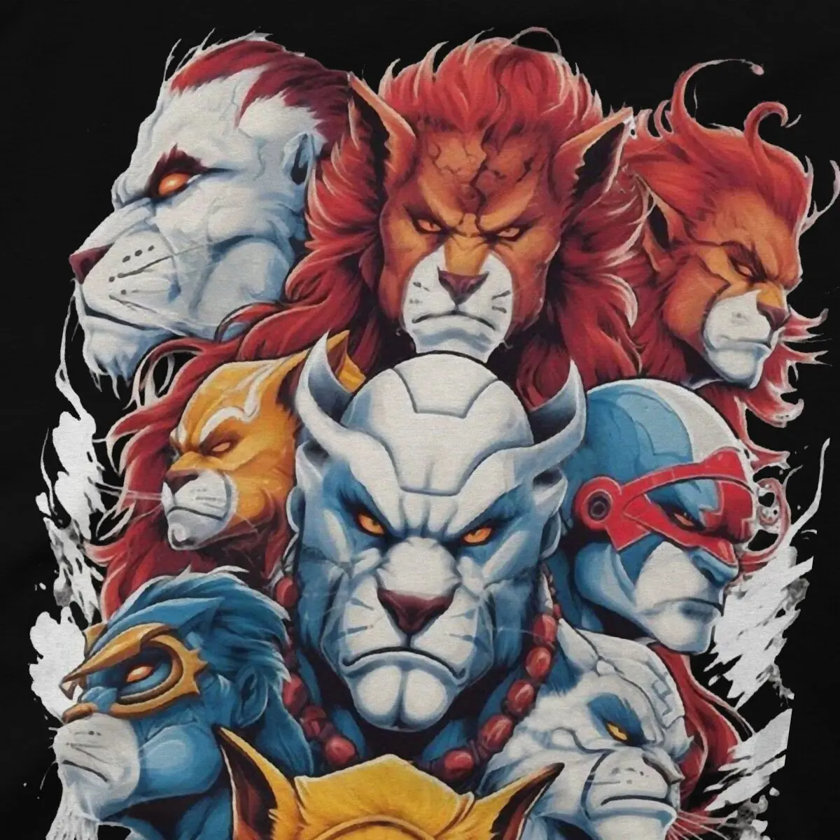 Thundercats Creative TShirt for Men Animation Of Action Science Fiction Collar Basic T Shirt Hip Hop Gift Clothes Streetwear