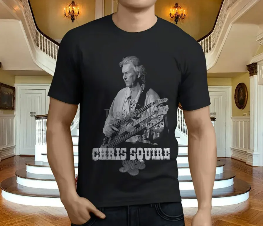 

New Popular Chris Squire Yes Band Bassist Legend Men'S Black T-Shirt Size S-3Xl Summer Style Mens T Shirt