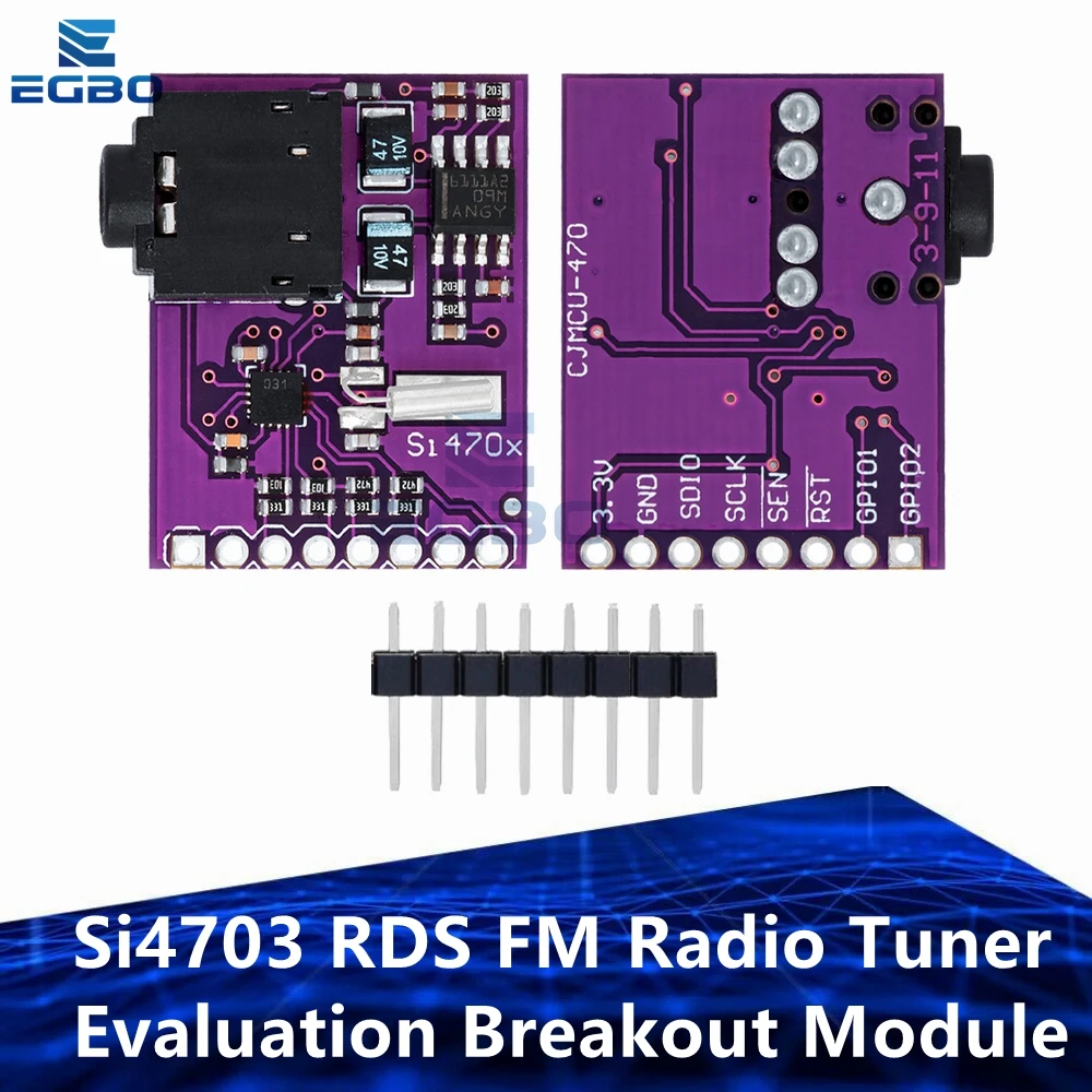 1~10PCS Si4703 RDS FM Radio Tuner Evaluation Breakout Module For Arduino AVR PIC ARM Radio Data Service Filtering Carrier Module