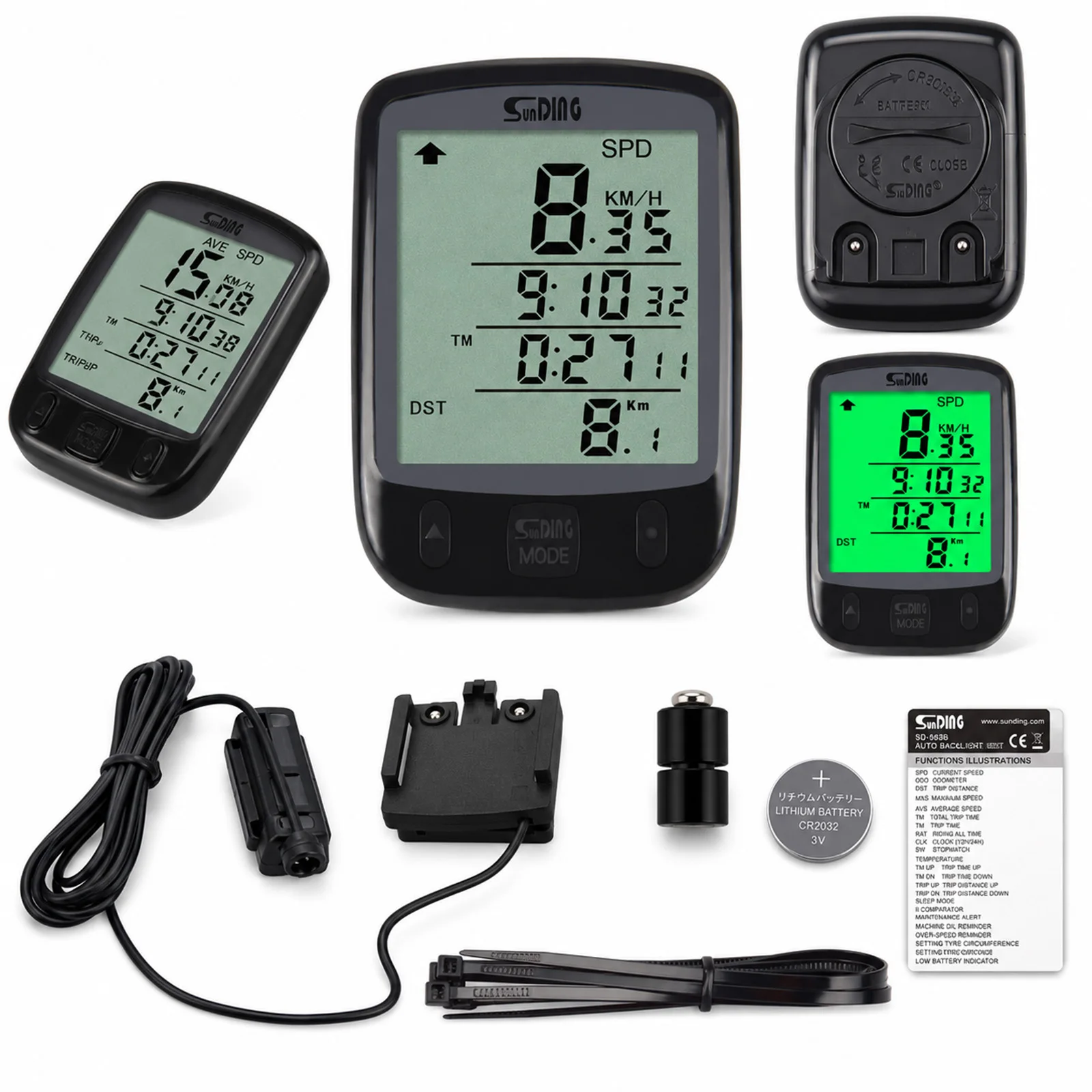 Cycling Computer Waterproof Bicycle Odometer Digital LCD Display Wired Cycling Computer Speed Calorie Test Cycling Computer