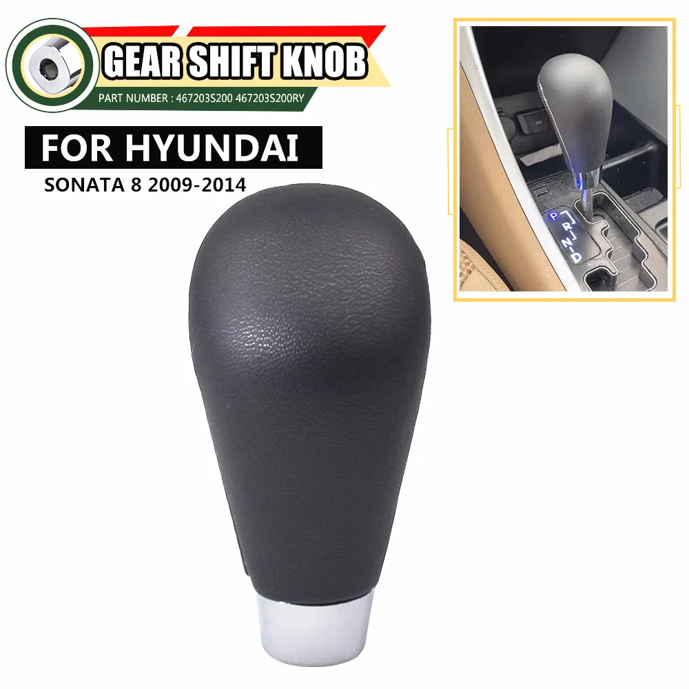 Car Gear Shift Knob Leather Automatic Transmission for Hyundai i45 Sonata YF 2011-2014 Sonata 8 2009-2014 467203S200 467203S200R