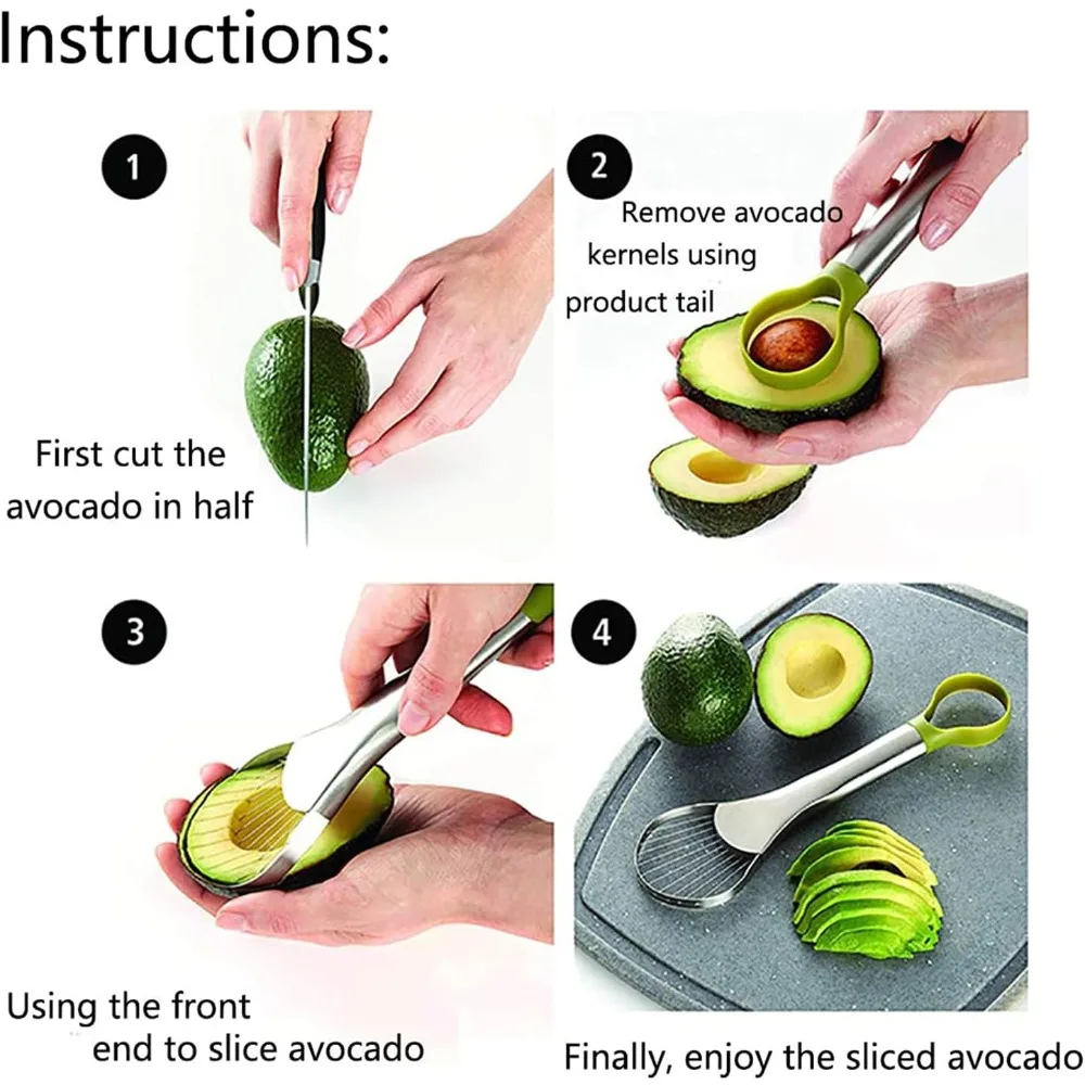 Avocado Knife, Small Tool, Beef Avocado Peeler and Slicer, Efficient Kitchen Tool, Dishwasher Safety Tool for Avocado Salad