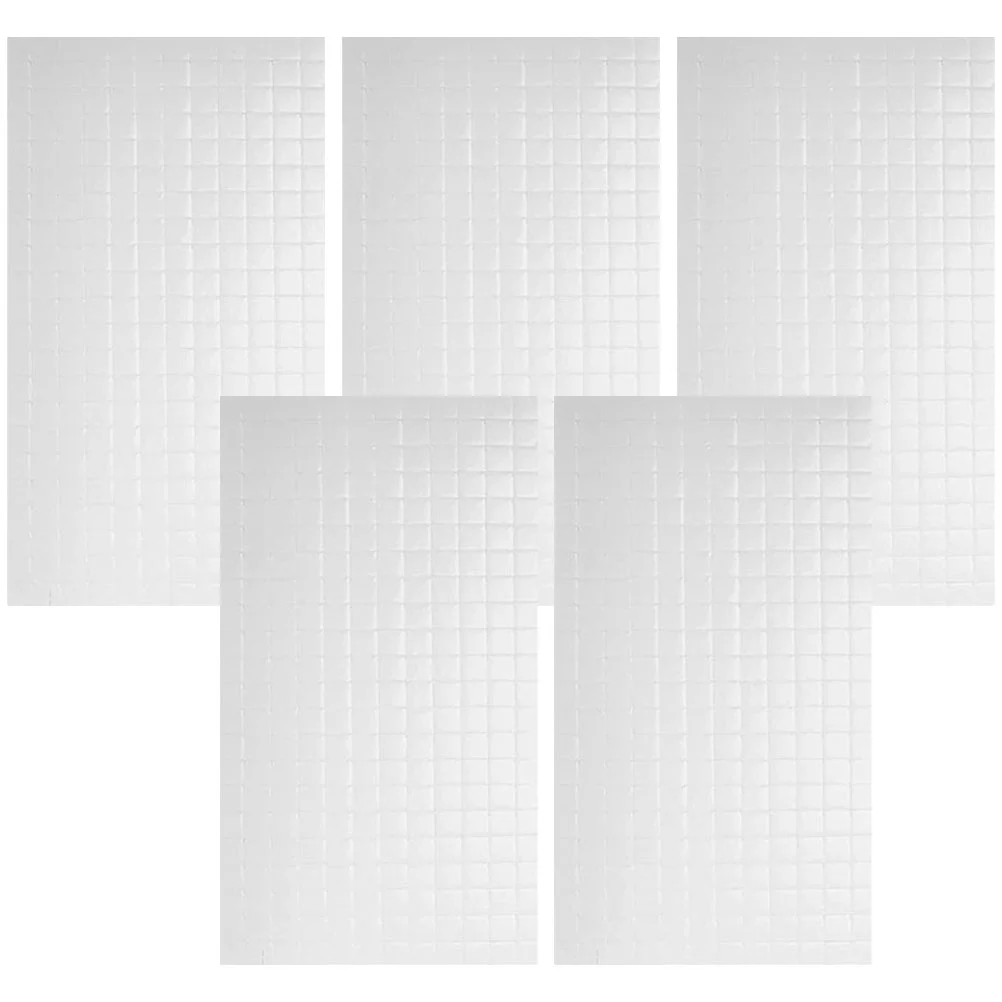 5 Sheets Foam Square Stand Dots Mounts Adhesive Tape Double Sided for Crafts Clear Squares White Out