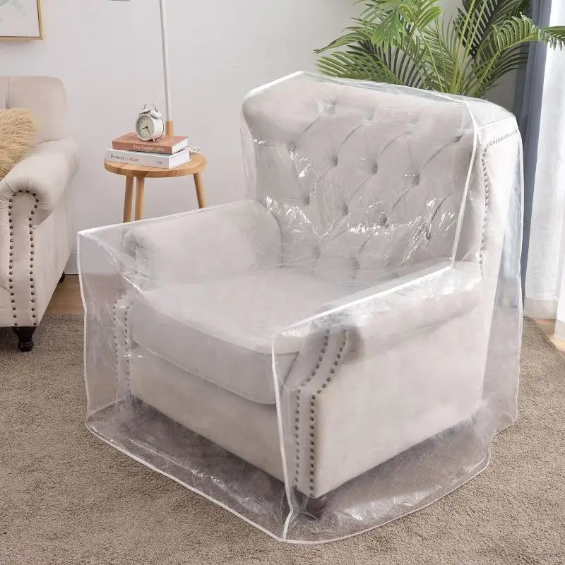 Clear Plastic Waterproof Armchair Cover 1Pcs Anti-Pee Couch Protector for Living Room Pets Kids Home Furniture Guard