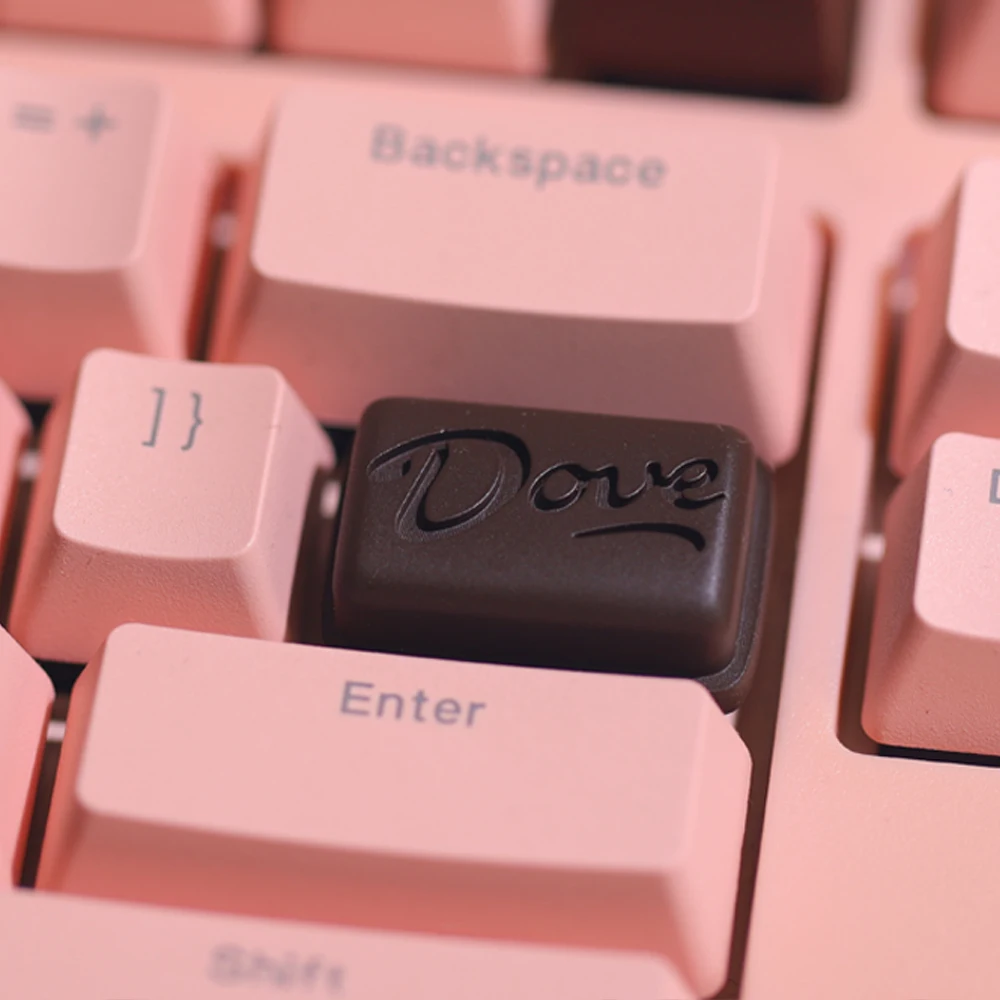1U/1.5U Chocolate Keycaps Personalized 3D Printing Anime Decoration TAB Mechanical Keyboard Replacement Cherry Axis Cross Axis - Image 6