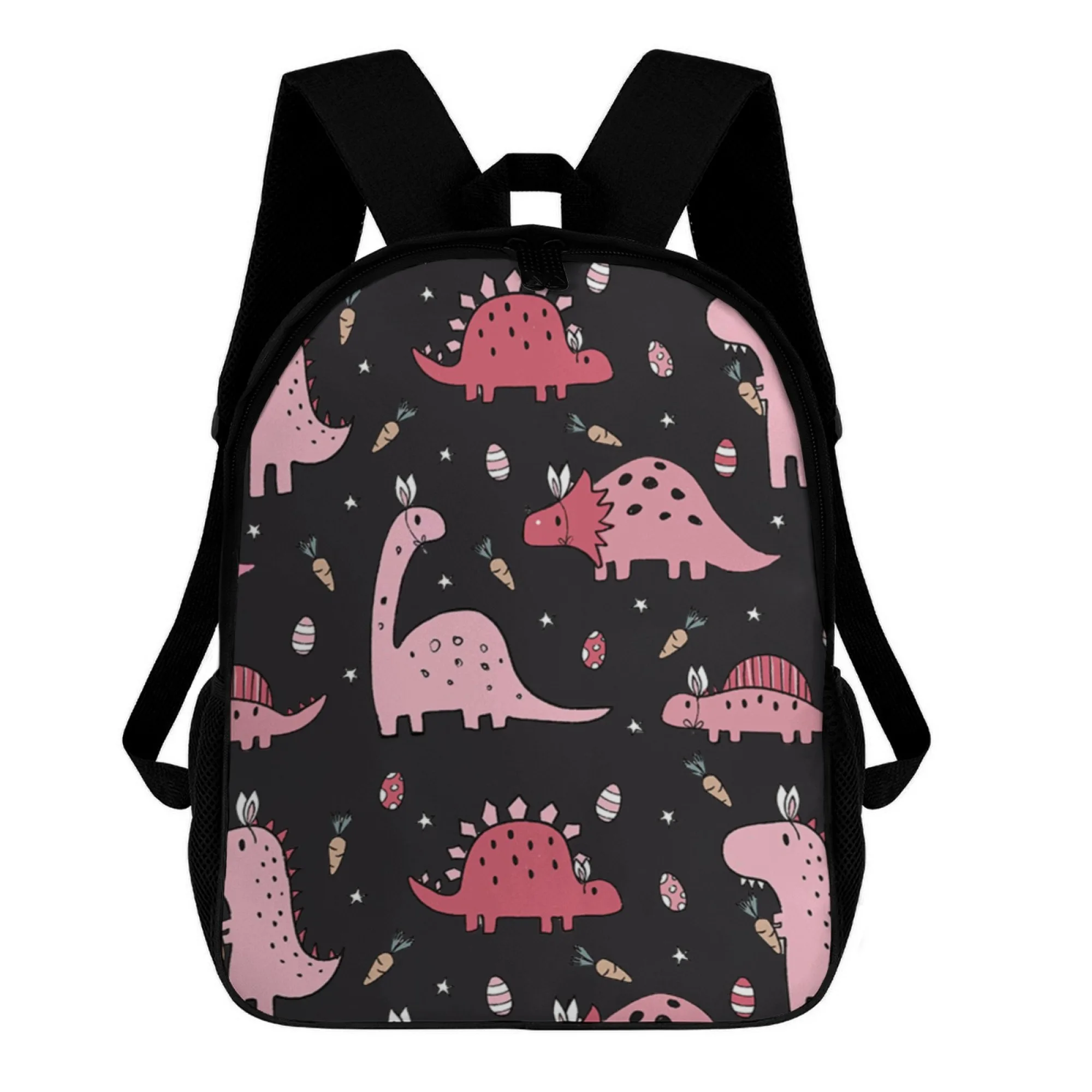 

12in Lovely Pink Dinosaur Design Backpack,High-quality Polyester,Great for School,Festival Events,Outdoor Activities & Daily Use