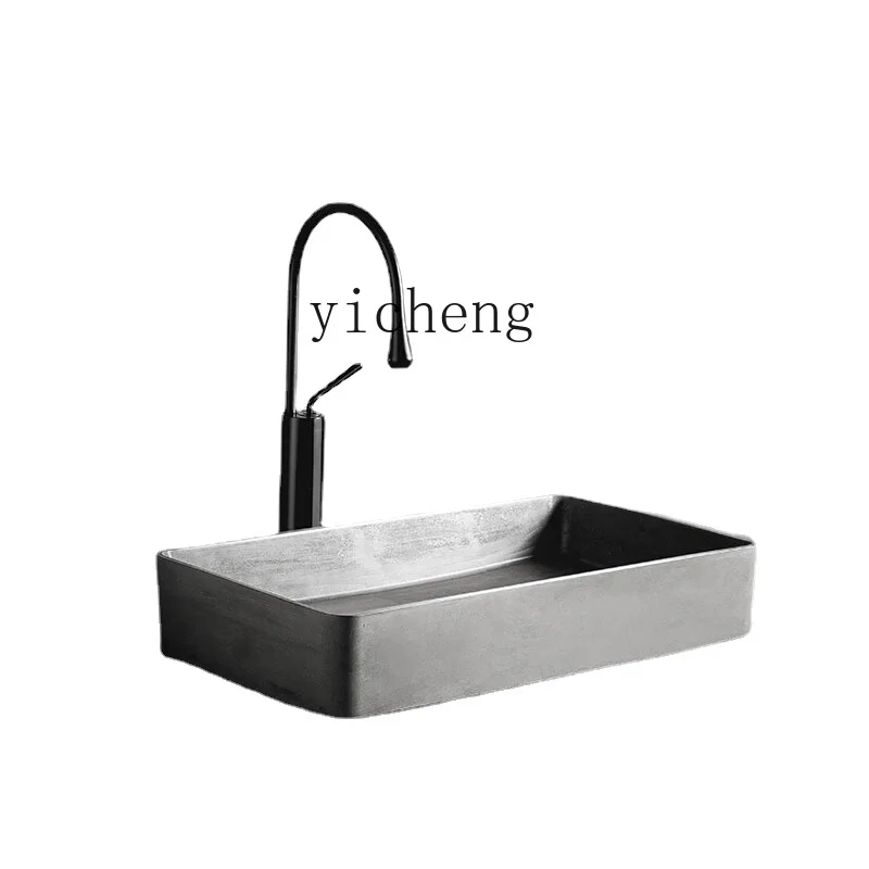 

Xl Rectangular Table Basin Hand Washing Micro Industrial Wind Face Washing Single Basin