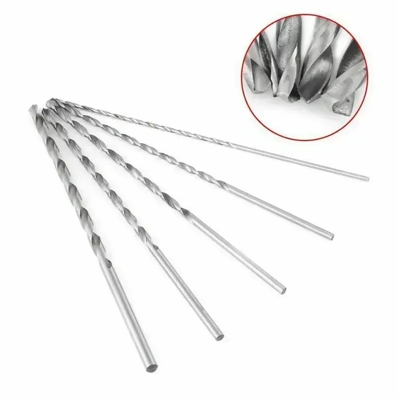 5 Chiếc Xoắn Khoan Lỗ Cưa Cắt Dụng Cụ Làm Rau Cau Dài Thêm HSS Thẳng Vít Mũi Bộ Công Cụ Điện khoan Bits