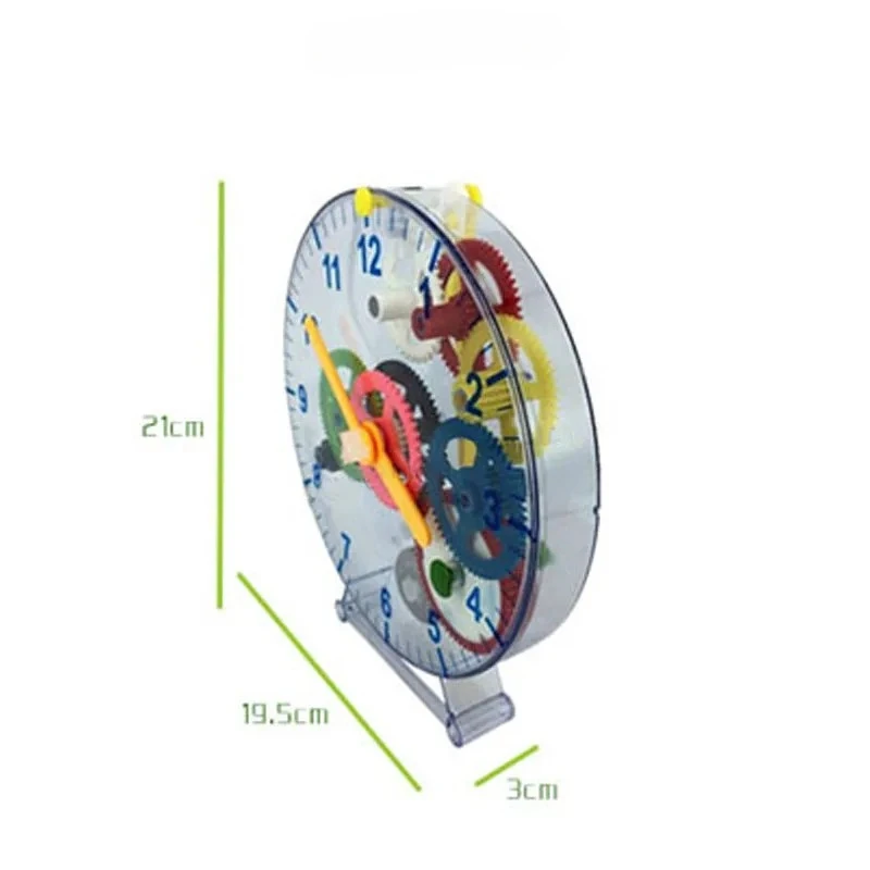 DIY Assembled Clockwork Clock Model Puzzle DIY Toy Clock Mechanical Gear Teaching Clock DIY Electronic Kit view 3