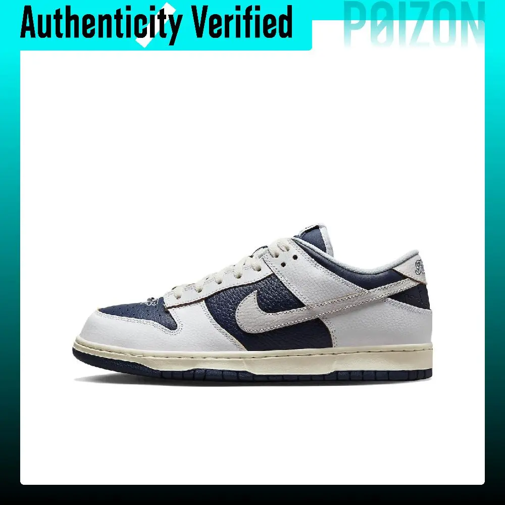 Zapatillas de skate HUF X Nike Dunk SB, modelo unisex de caña baja, color azul y blanco, FD8775-100.