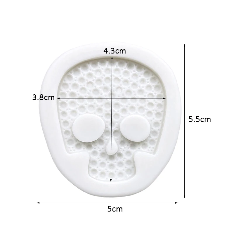 Diamond Skull Halloween Silicone Sugarcraft Mold Resin Tools Cupcake Baking Mould Fondant Cake Decorating Tools