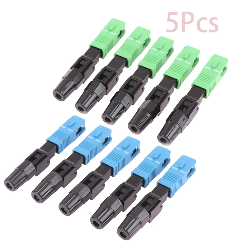 5Pcs/lot FTTH SC APC Single Mode SC UPC Fiber Optic Quick Connector FTTH Fiber Optic Fast Connector SC Fiber Field Assembly