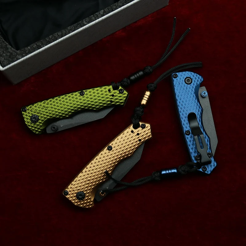 LEMIFSHE-herramienta EDC de bolsillo M4, cuchillo plegable al aire libre, 290BK-2 290, rodamiento de bolas AXISL, mango de aluminio, marca