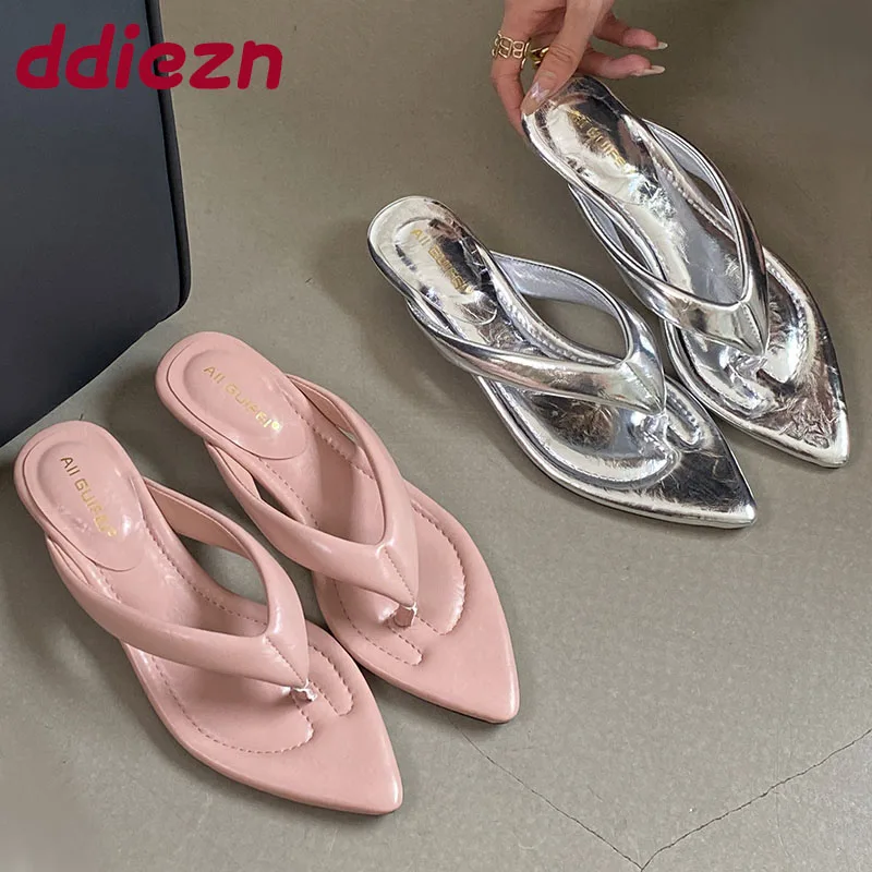 Niedrigen Absatz Schuhe Frauen Keile Hausschuhe Slides Sandalen Schuhe Mode Spitz Damen Keile Hausschuhe Weibliche Flip-Flops