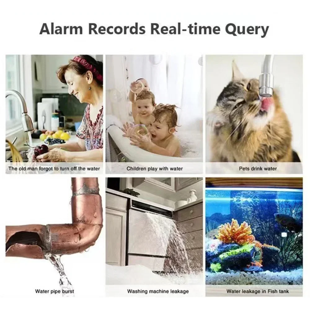 Tuya ZigBee Rilevatore di sensori di perdite d'acqua intelligenti Allarme di troppopieno di inondazione Impermeabile Smart Life APP Monitor remoto Funziona con Gateway