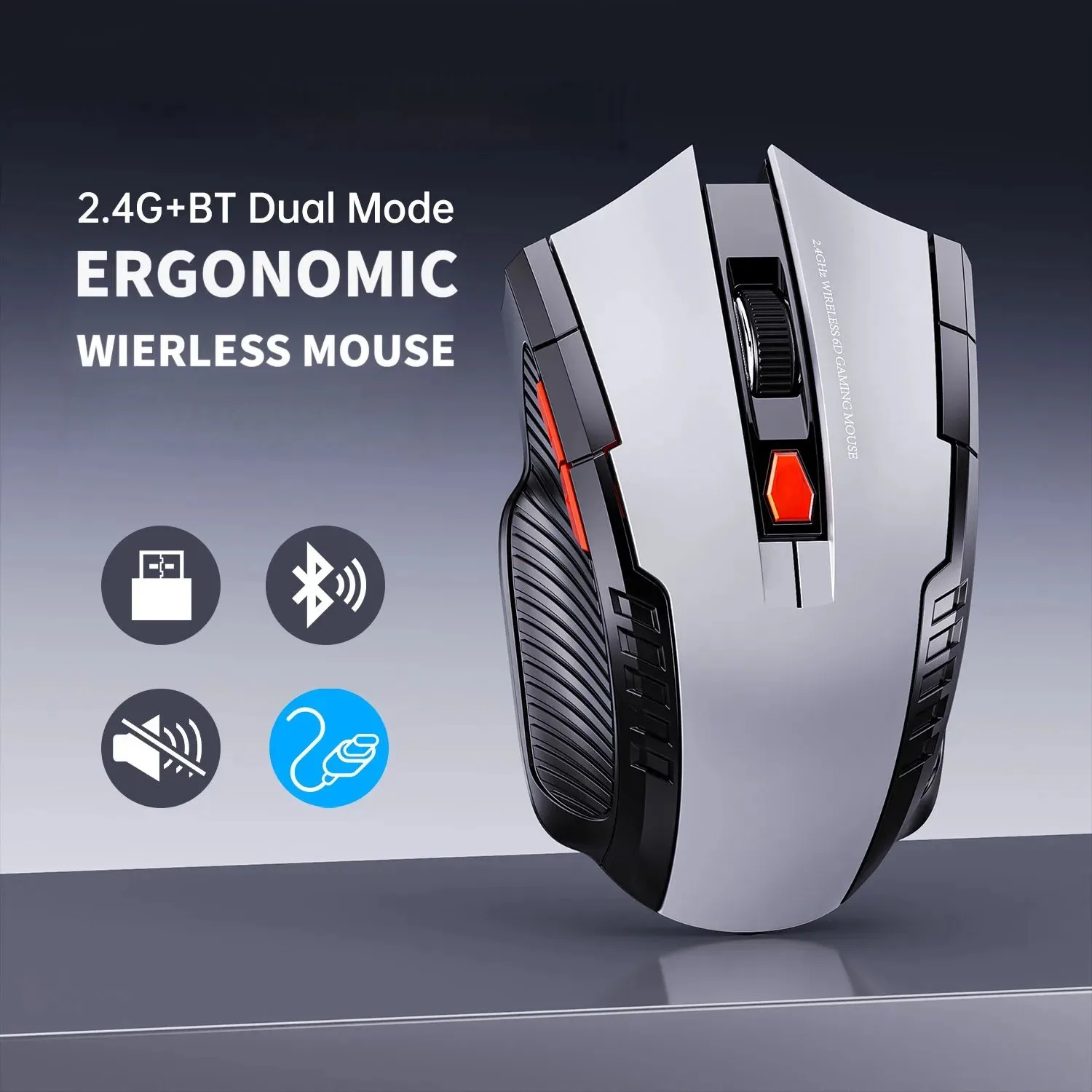 2026 Wireless Optoelectronic Mouse,1600DPI 6 Silent clicks New Game&Craft Gift Mice in Stock USB Receiver for Office Gamer