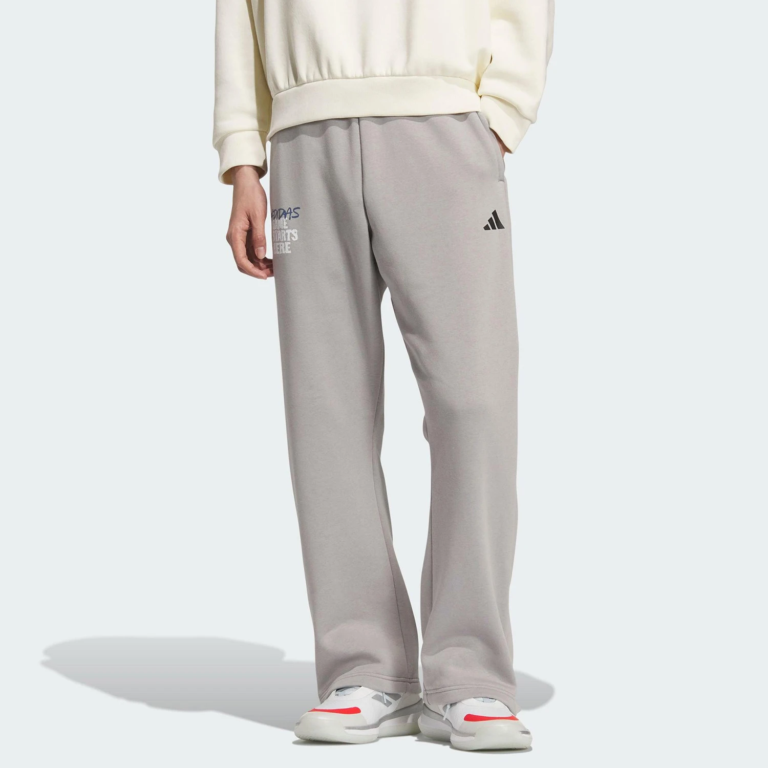 

Оригинальные осенние мужские брюки Adidas с эластичной резинкой на талии и прямым кроем KC2801