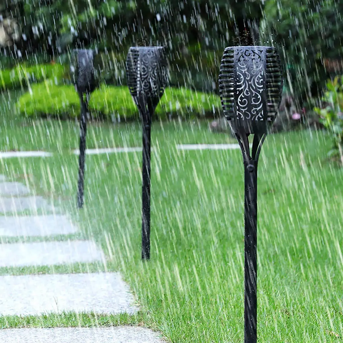 1/2/4/6/8/10 Stuks Zonne-Vlamzaklampen Flikkerend Licht Waterdichte Tuindecoratie Buiten Gazon Pad Tuin Patio Staande Lampen