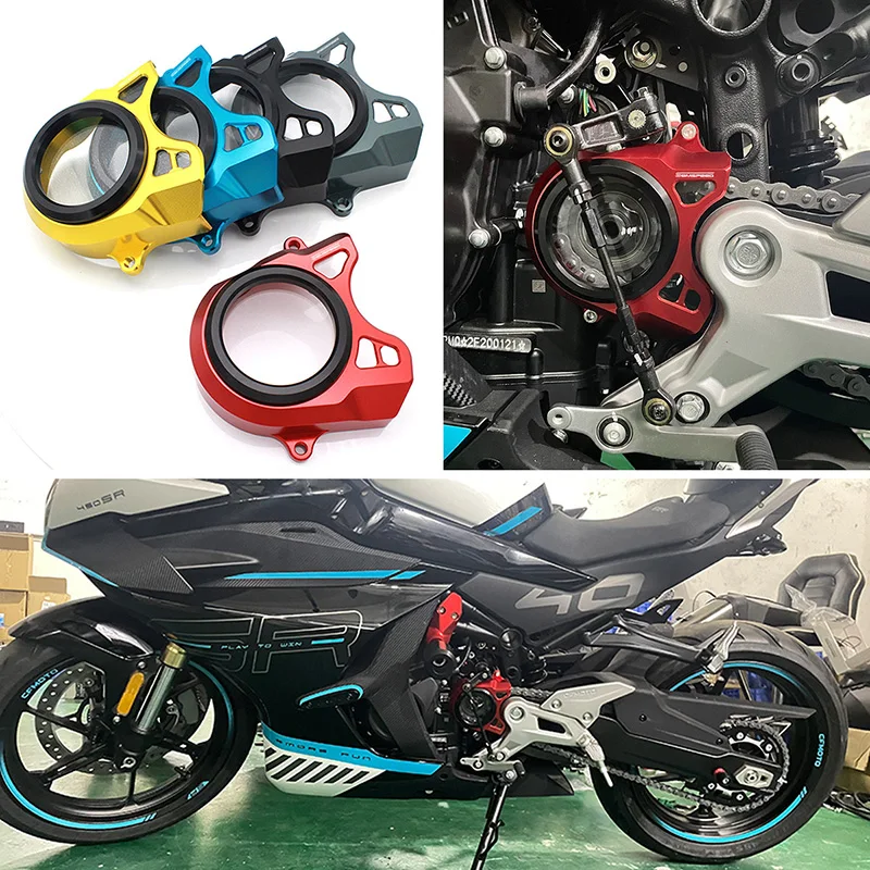 

Motorcycle Transparent Chain Protection Cover Front Chain Cover Gear Covers For CFMOTO 450SR 2022 2023 SEMSPEED Protector