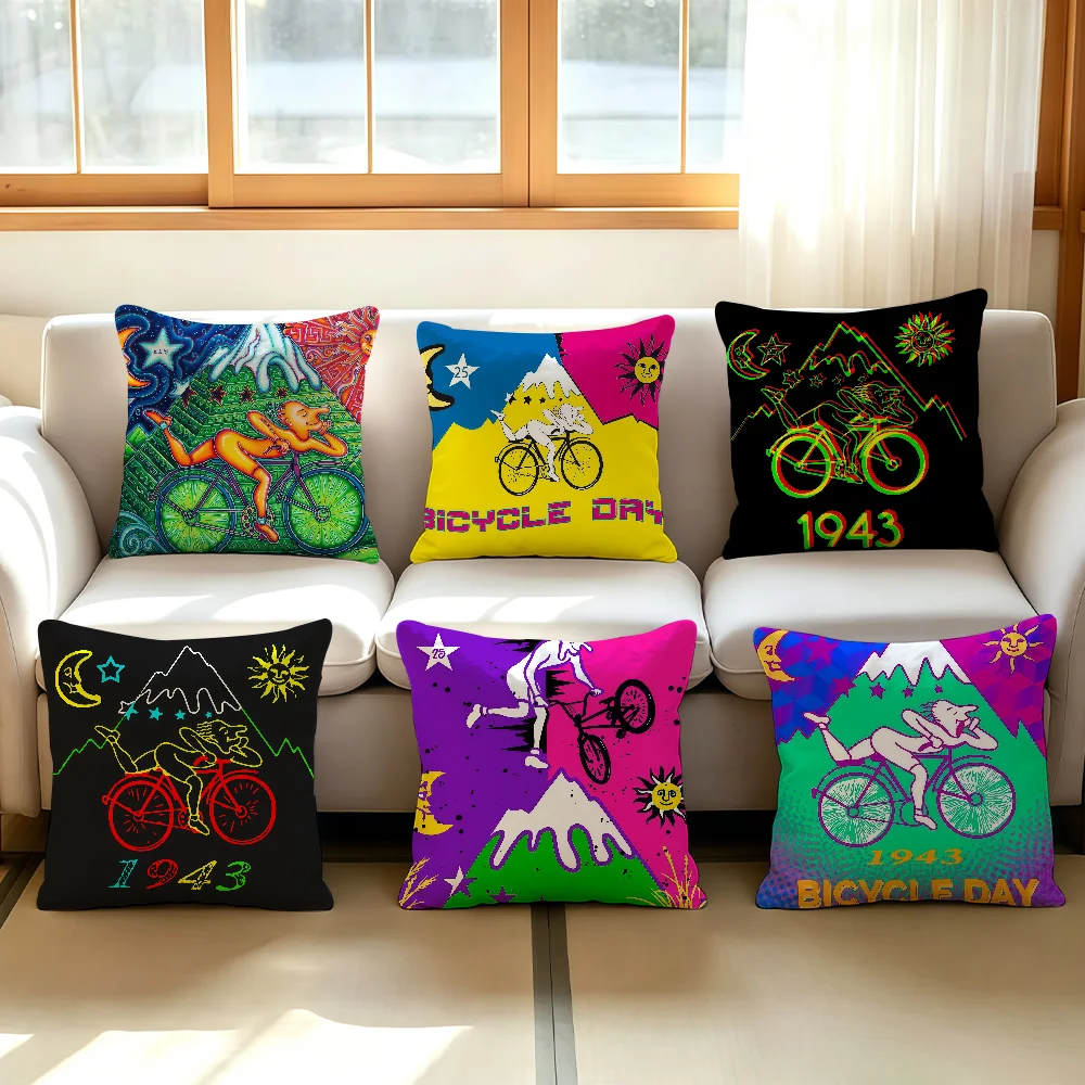 A-Albert Hofmann 1943 cushion cover Comfortable Decorative For Bedroom Living room Dormitory Picnic and Holiday Decoration