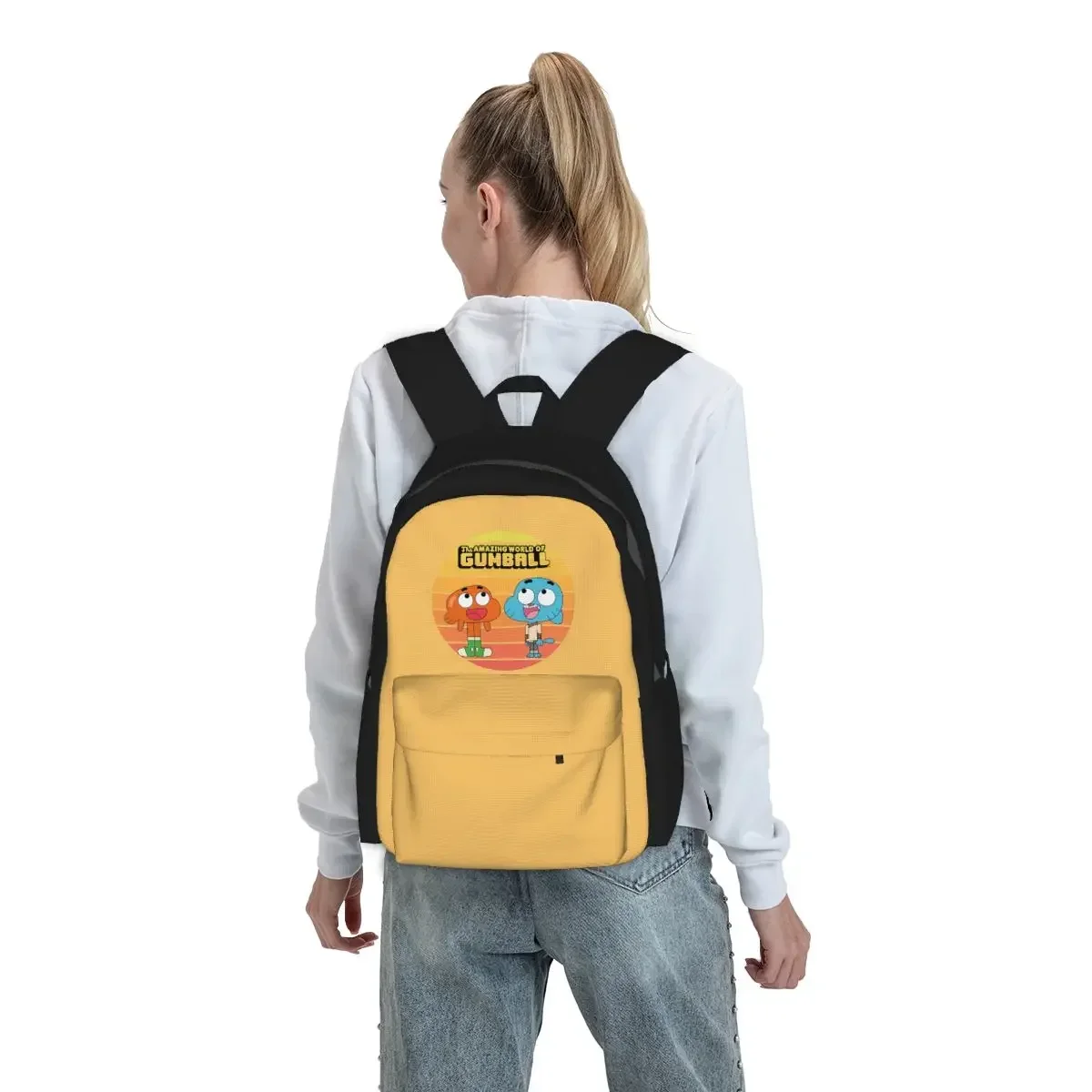 The Amazing World Of Gumball Cartoon Backpack Boys Girls BookBag Children School Bag Laptop Shoulder Bags for Men Women