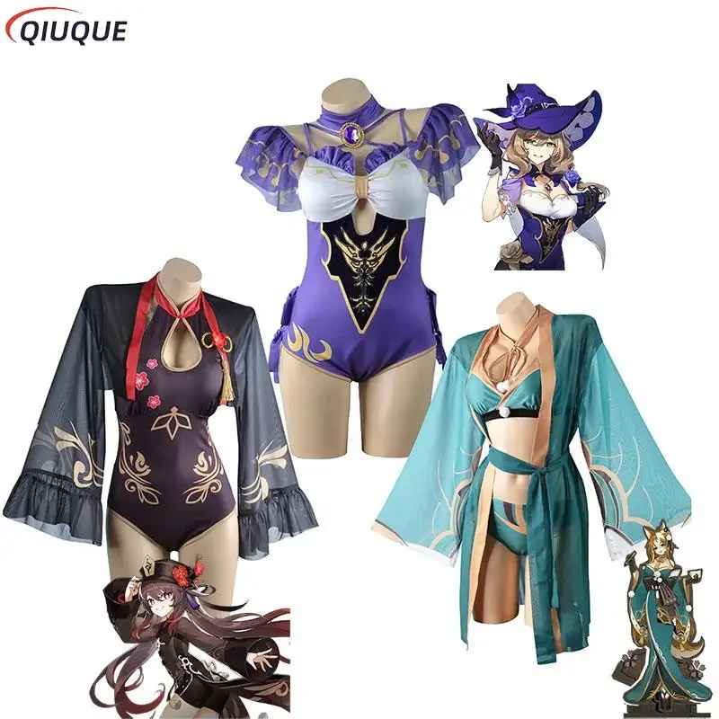 Miss Hina Lisa hutrai swimming suit Genshin impact costume anime game cosplay women sexy bikini bathing suit swimwear ms25424