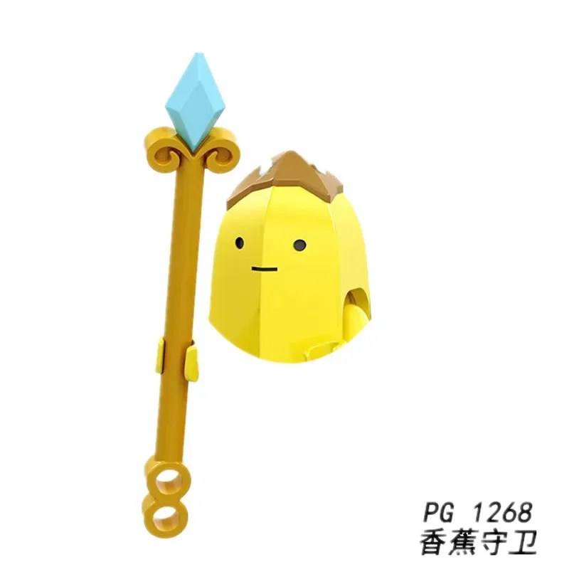 PG8141 Anime Cartoon Puppe Bausteine Kawaii Banana Shark Pädagogisches Spielzeug kinder Hause Geschenk Konstruktor Abenteuer