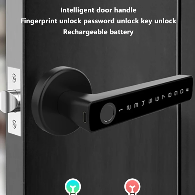 

Новый замок с паролем для умного дома, дверной замок с отпечатком пальца, цифровой электронный замок с паролем/ключом/IC-картой/Smartlife/разблокировка приложения Tuya