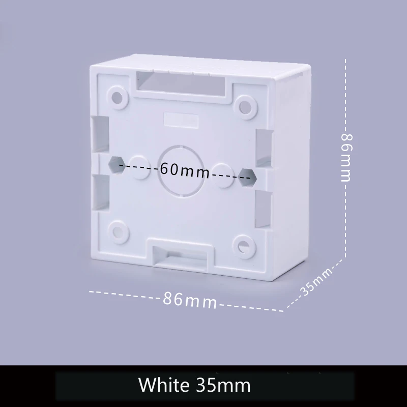 86 Type Universal Surface Mount Bottom Box PVC Junction Box Universal Surface Mount Box for Switch Socket Panel