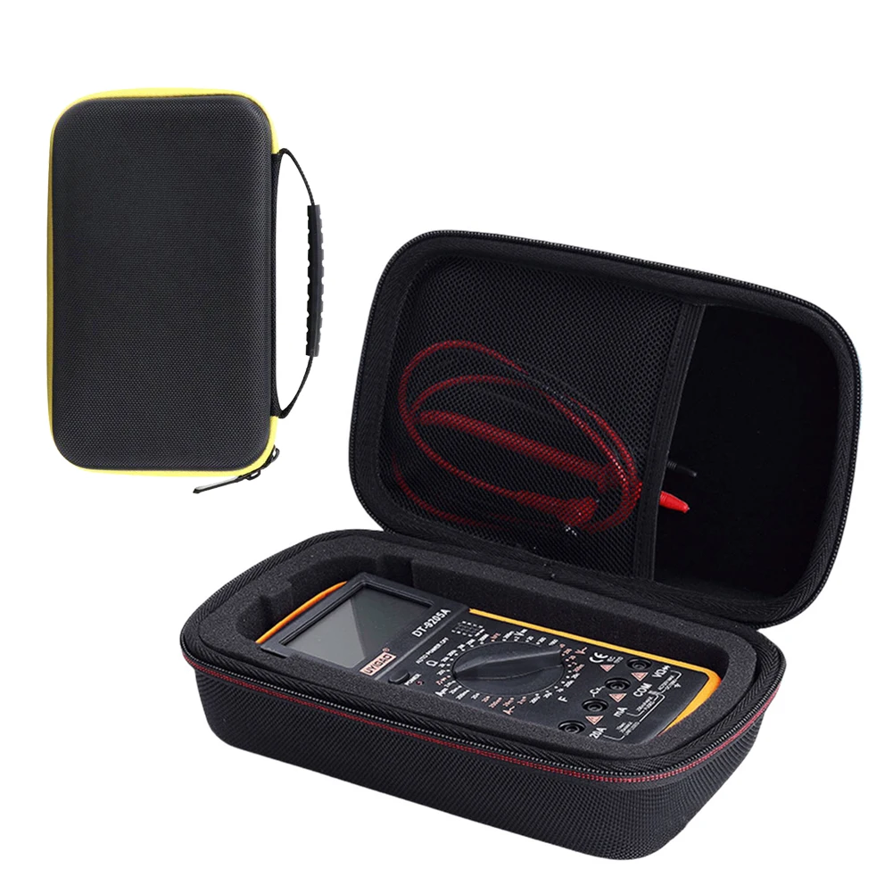 For Fluke Multimeter Case Bag Multimeter Storage Carrying Case Fit for F115C F116C F117C FLUKE15B+FLUKE17B+, Yellow/Red