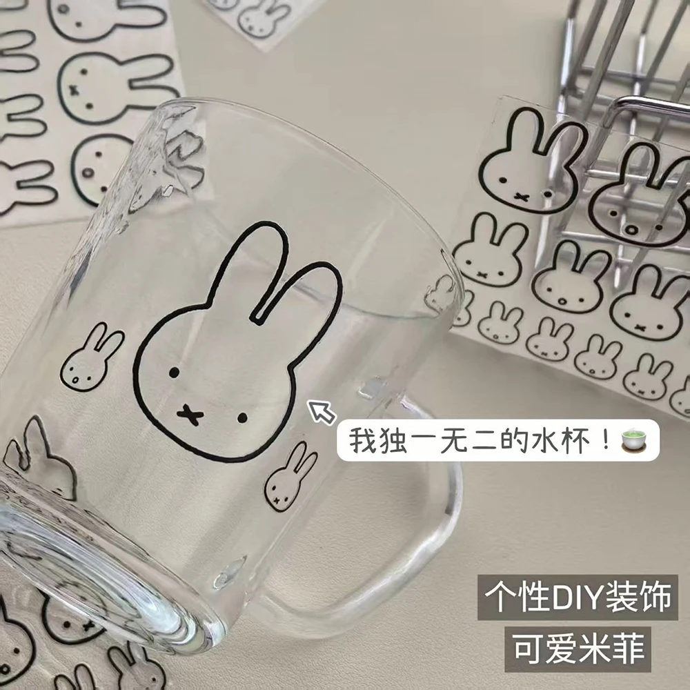 Kawaii Miffy DIY ملصق مزخرفة لطيف أرنب مقاوم للماء ملصق حائط من الفينيل لطيف الكرتون محمول زجاجة ماء DIY بها بنفسك سجل القصاصات فتاة هدية #5