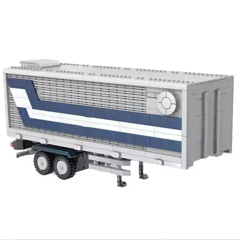 1766 delar kompatibel Optimus lastbil kombinerad vagn byggklossmodell pedagogiska tegelstenar för pojke födelsedag julklapp 8 best sales byggklossar lastbil - №6