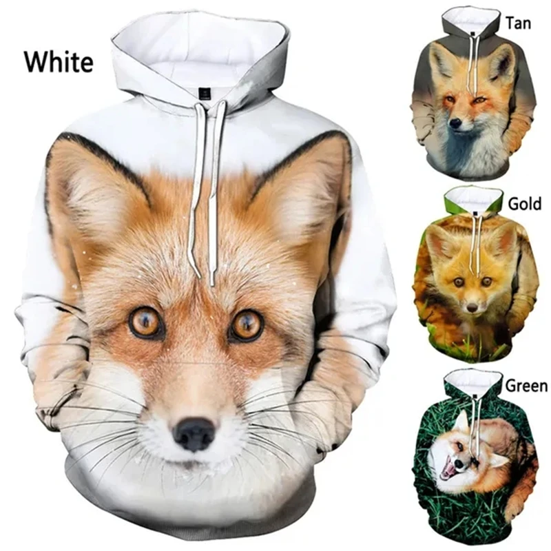 New Fashion Animal Fox 3d Print Hoodie Men's Women's Autumnwinter Long Sleeve Casual Sports Cute Hoodies Cheap Fashionable Hoody