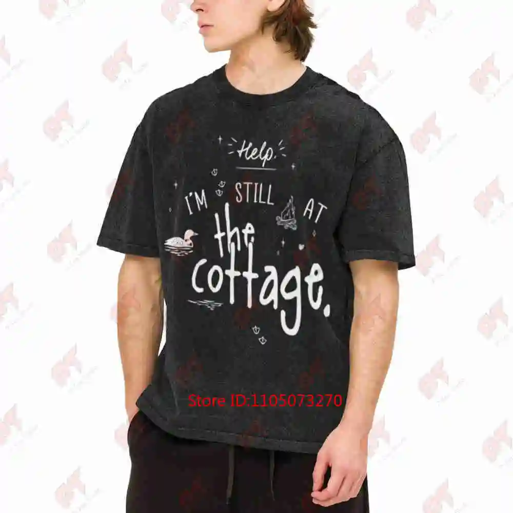 Help I'M Still At The Cottage Heated Rivalry Ilya Rozanov Shane Hollander Vintage Washed Tee Pure Cotton T-Shirt