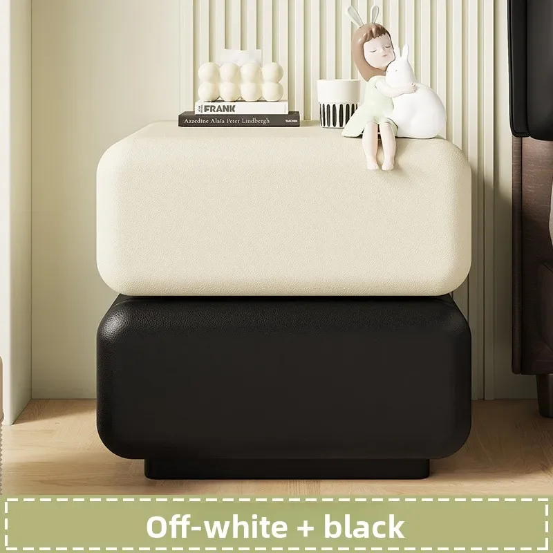 Exquisite Multi-functional Rotating Solid Wood Bedside Table Household Bedroom Storage Cabinet Sturdy And Durable