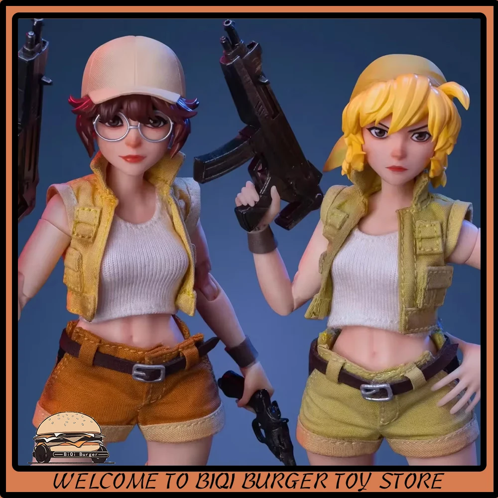 

Tunshi Studio Metal Slug 3 Fiolina Germi Eri Kasamoto Action Figure Model 6'' Female Soldier 1/12 Moveable Body Doll Full Set