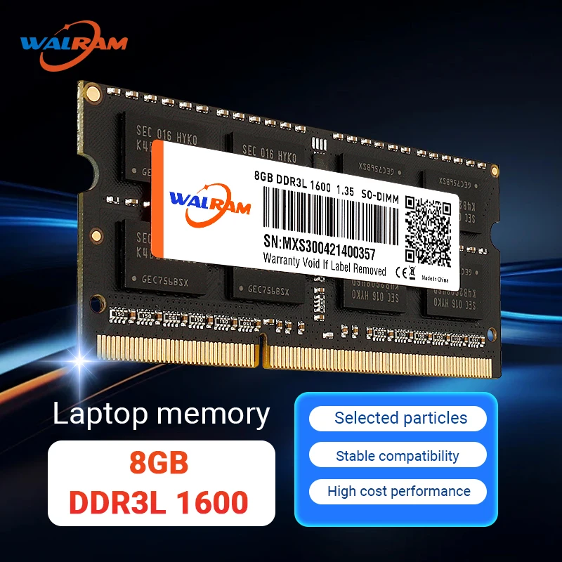

WALRAM DDR3L 8 ГБ оперативной памяти DDR3 1600 МГц 1333 МГц Sodimm Оперативная память для ноутбука DDR3 L 4 ГБ 1600 1333 Внутренняя компьютерная память для ноутбука
