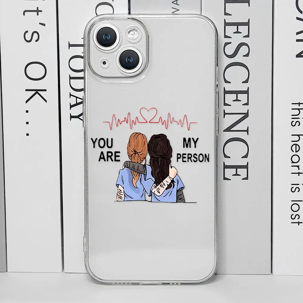 Greys Anatomy You Are My Person Phone Case for IPhone 16 15 14 13 12 11 Pro Max 7 8 Plus SE2 X XS Max Cover Soft Silicone Fundas