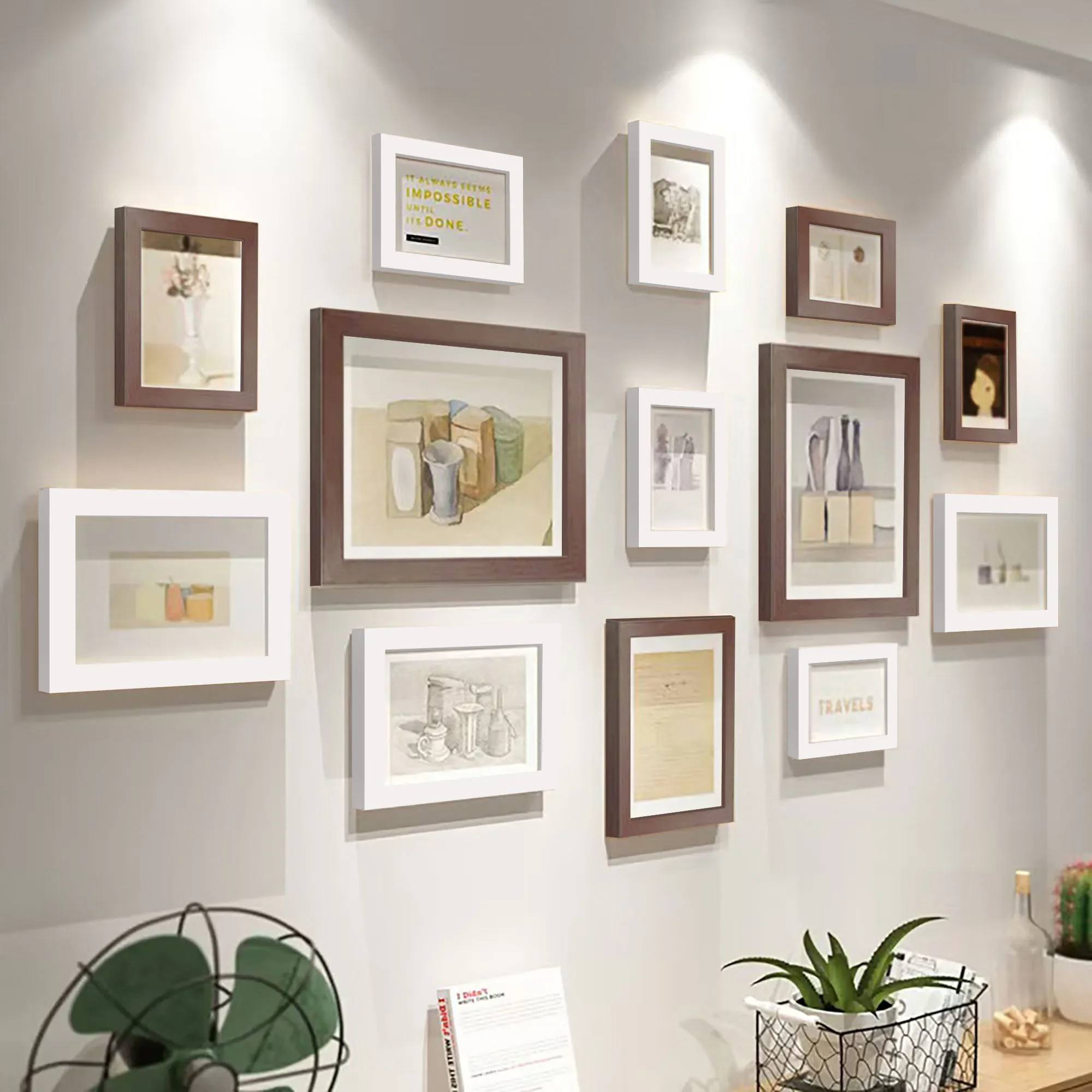 13pcs Wood Photo Frames for Wall Decoration items Home Office Festival Decoration Commemorative Gifts Picture Frame