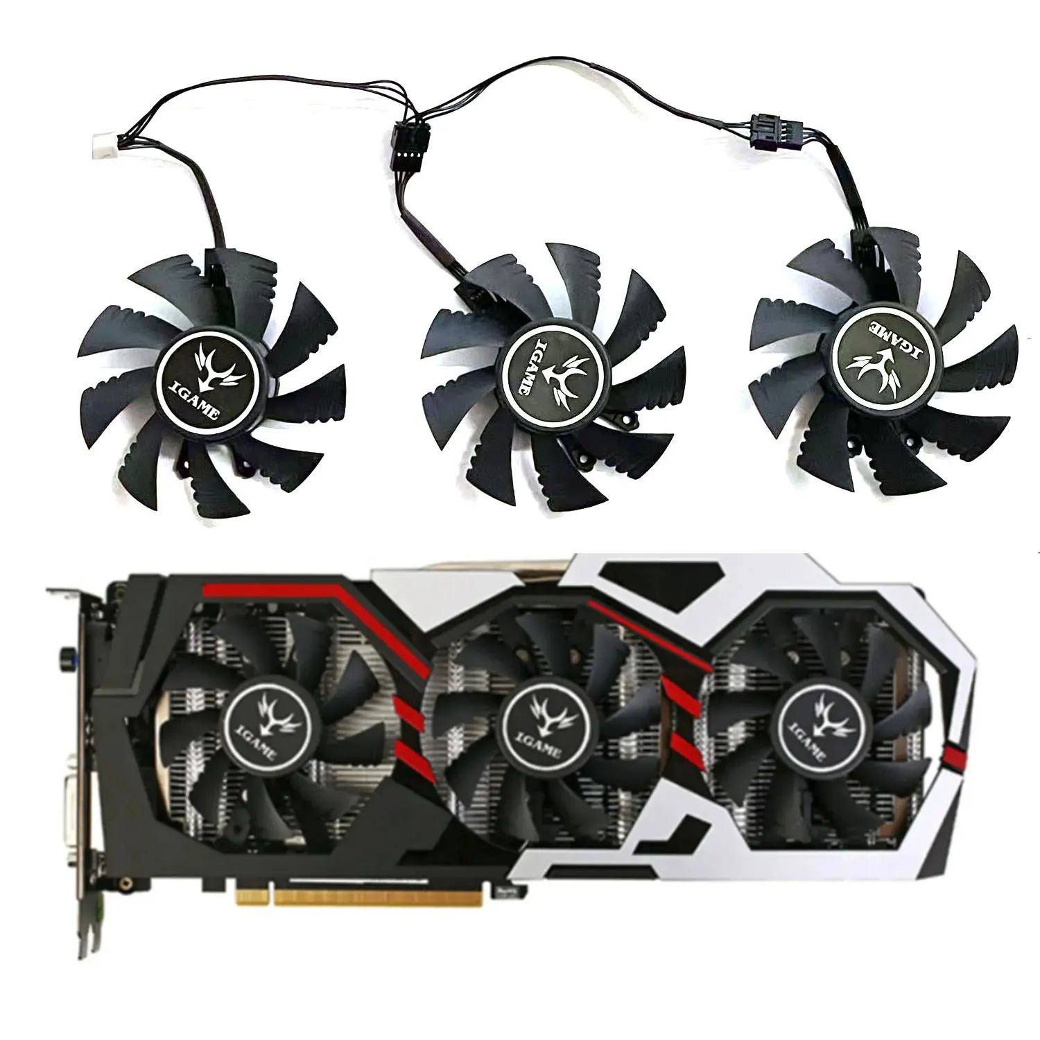 

Brand new 75MM 4PIN GTX1070 1080 GPU fan suitable for Colorful iGame GeForce GTX 960 1060 1070 1080 graphics card cooling fan